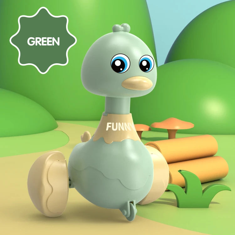 Baby Toy Swing Duck Toy Cartoon Press Vehicles Glide Animal Inertia Pull Back Cars Early Education Toys for Toddlers Boys Girls