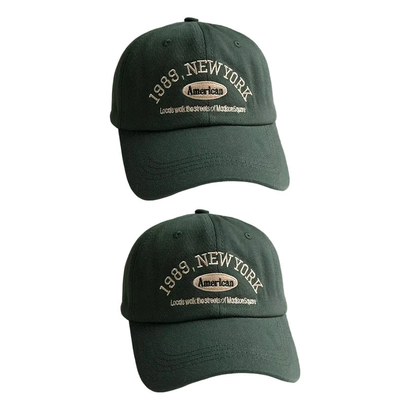 Korean Retro Baseball Hat Women's Autumn Winter Versatile Ins Street Letter Embroidered Caps Summer Couple Men