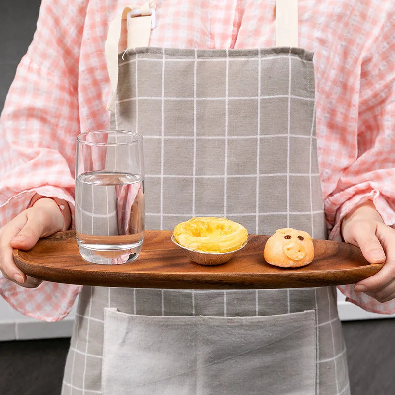 HeMu-Acacia Wooden Plate Set, Special-Shaped, Cake, Dessert, Fruit Serving, Small Sushi, Food Dishes, Premium Acacia