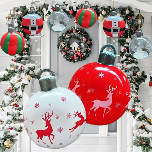 Outdoor Xmas Decoration Ball Holiday Yard Lawn Porch Decor