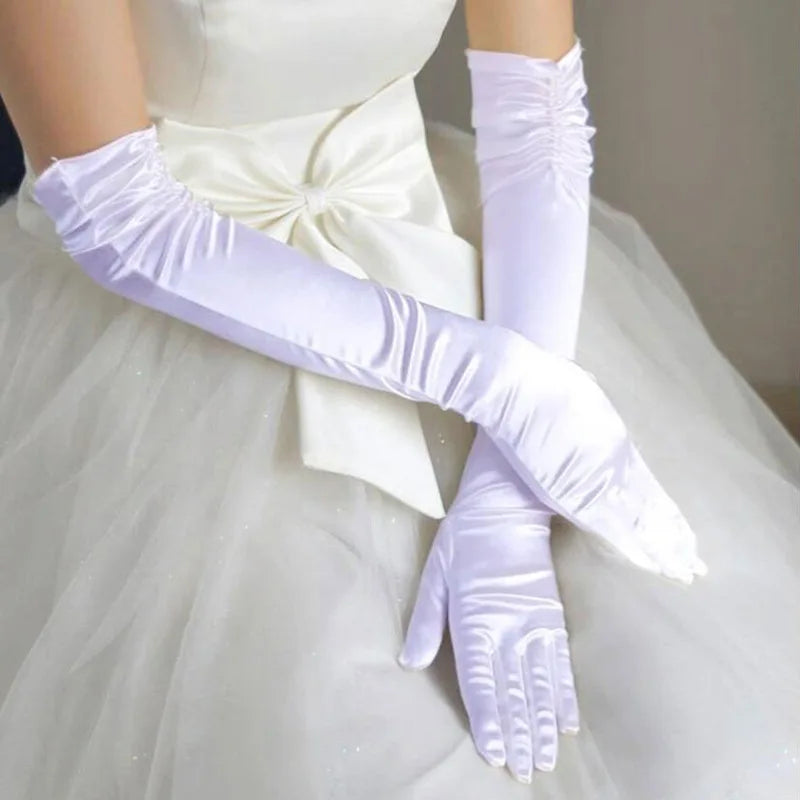 Wholesale Bridal Gloves Beaded With Finger Bride Gloves Guantes Wedding Accessories 2025