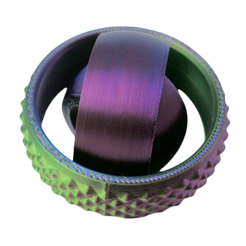 New 3D Printed Rotating Ball Toy O-Shaped Universal Fingertip Gyroscope Gravity Rotation Anxiety Relief Decompression Cool Toy