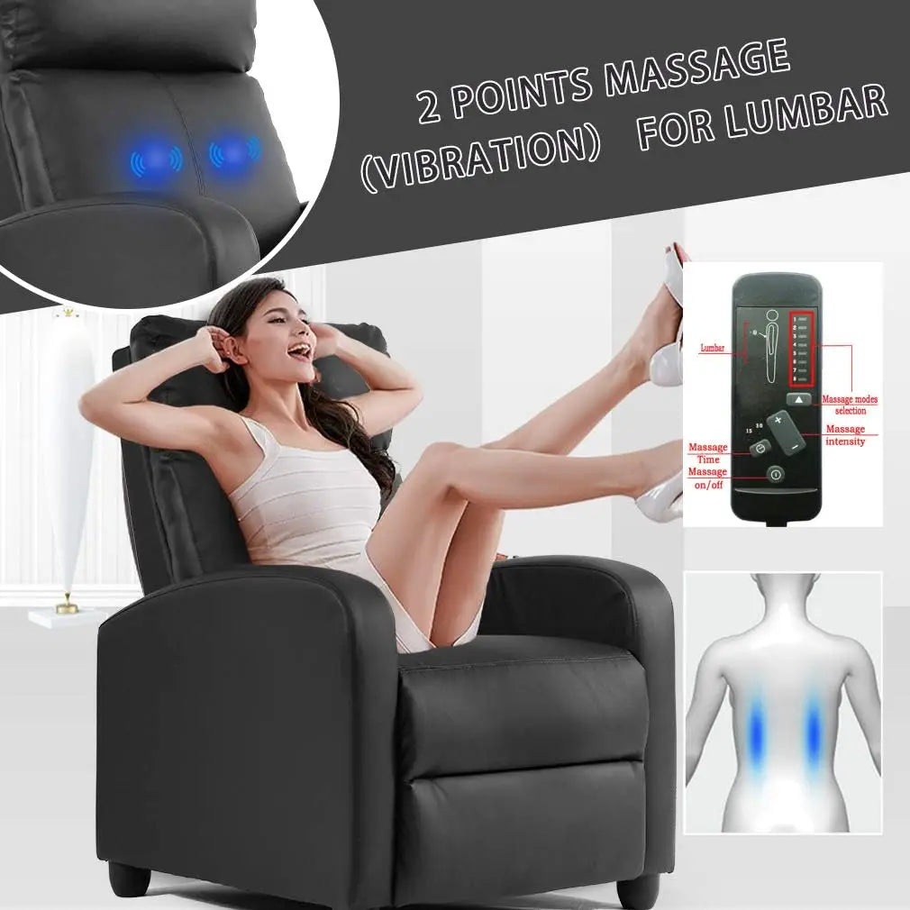 Recliner for Living Room Massage Reading Chair Winback Single Sofa Home Theater Seating Modern Reclining Easy Lounge