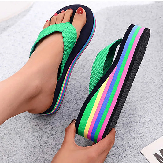 Beach Flip Flops Color Slides 2023 Slippers Women