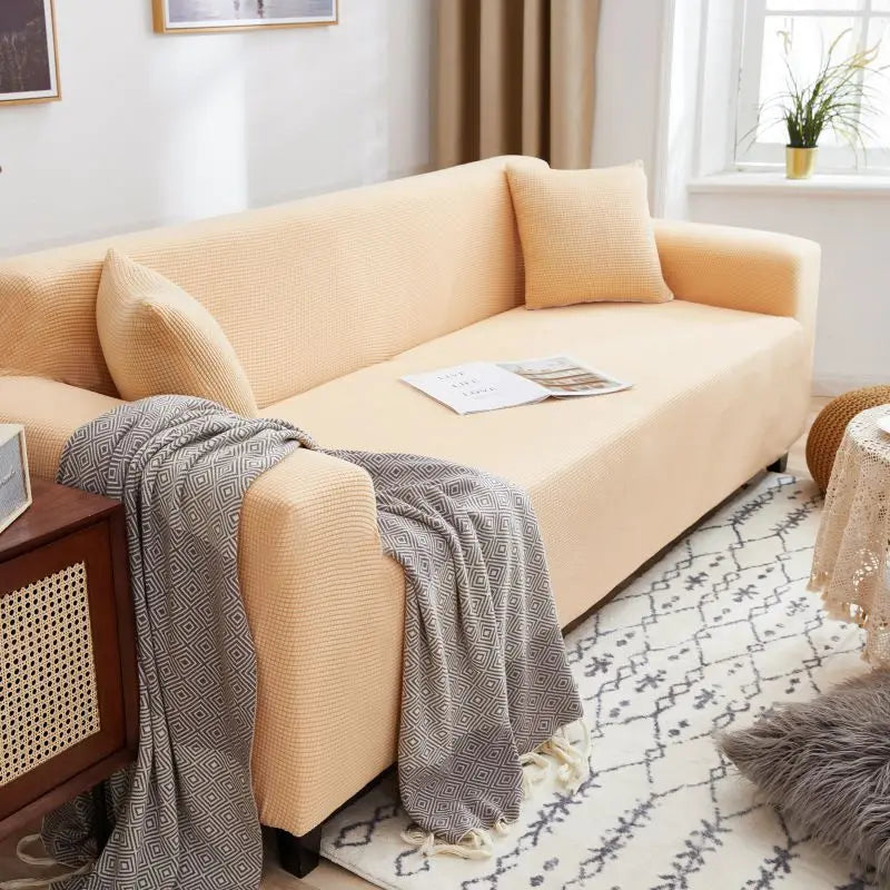 Adjustable Elastic Sofa Cover Armchair Protector Corner L Shape Stretch Slipcovers Couch Cover 1/2/3/4/5 Seater  For Living Room