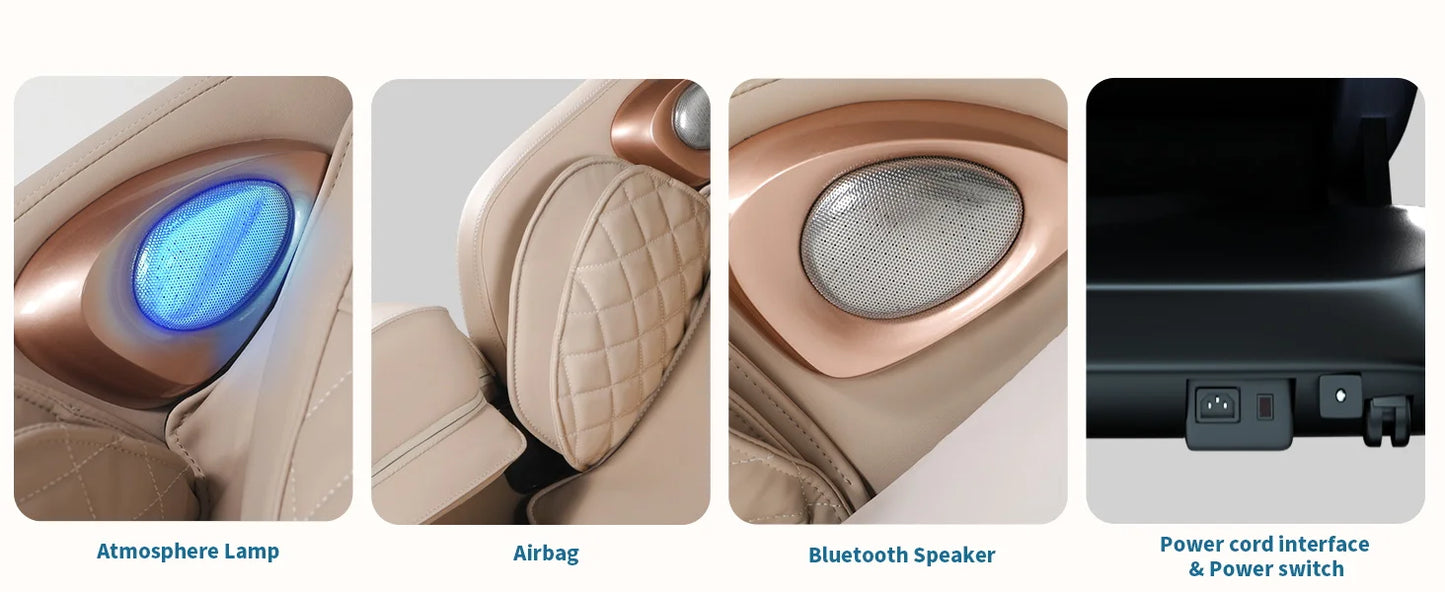 APP Control 4D Massage Chairs SL-Track Full Body Shiatsu Recliner