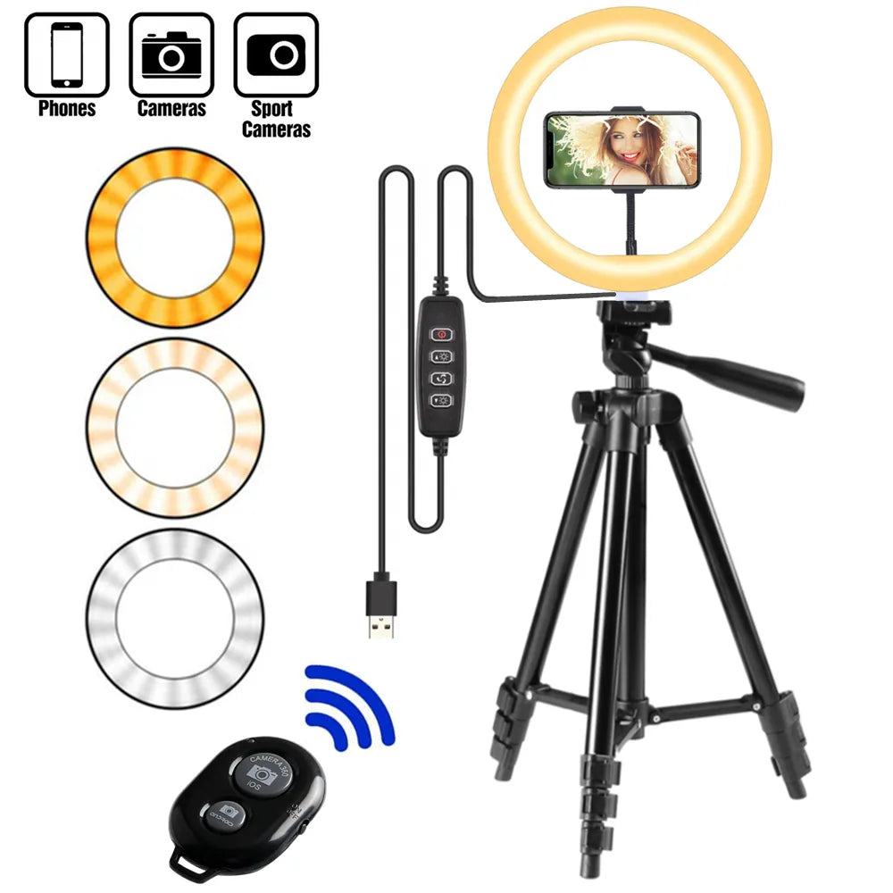 Selfie Ring Lamp Led Ring Light Selfie With Tripod