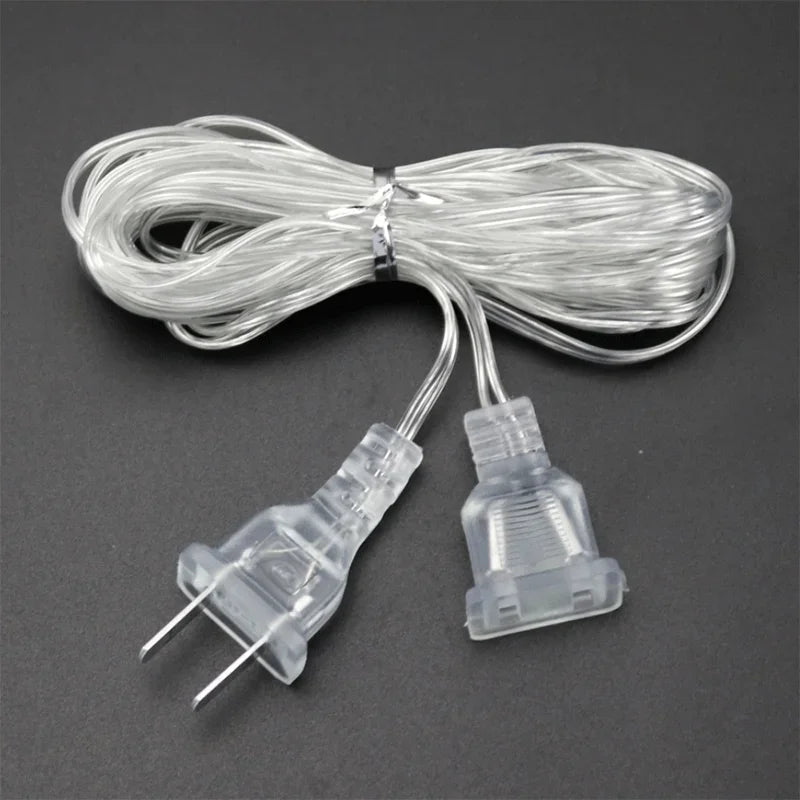 EU / US Plug 3 / 5m Extender Wire For LED String Light Christmas String Extension