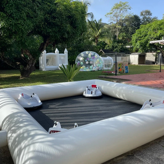 (IN STOCK) Customization Outdoor Amusement Inflatable Bumper Car Go Kart Track inflatable go kart race tracks without cars