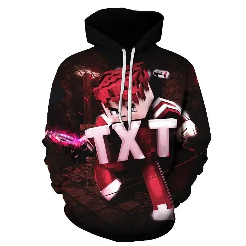 ROBLOX Digital Printing Hooded Sweater Hooded Pullover Couple Fashion Sweater Trendy Gift for Girls Kids Boys