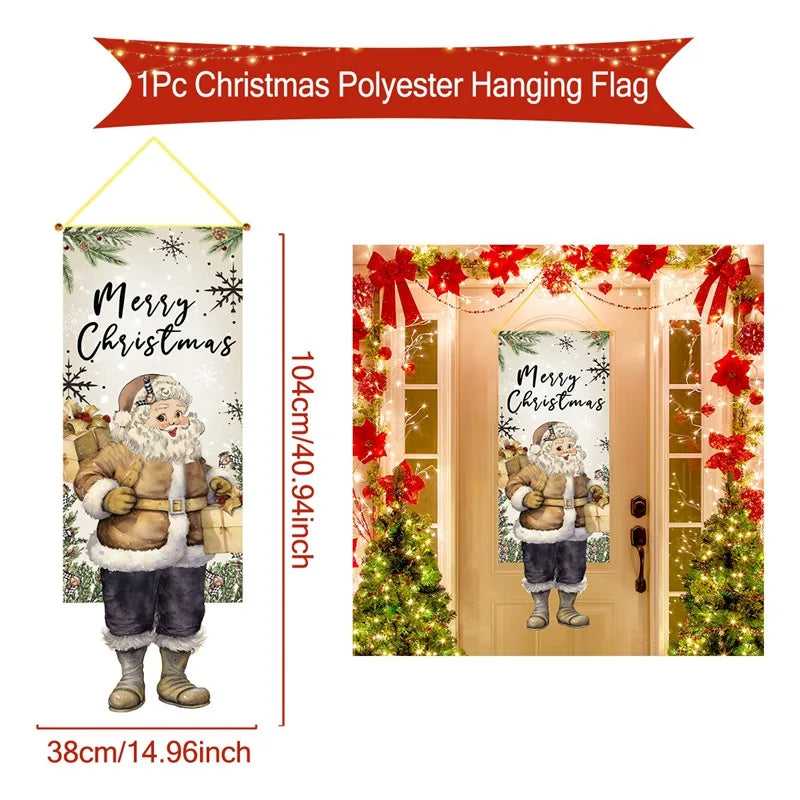Christmas Hanging Flag Merry Christmas Decoration