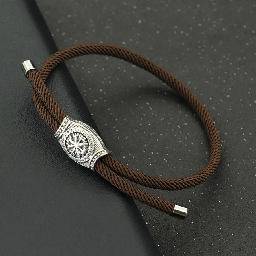 Retro Mens Viking Bracelet Handmade Adjustable Rope Bracelet