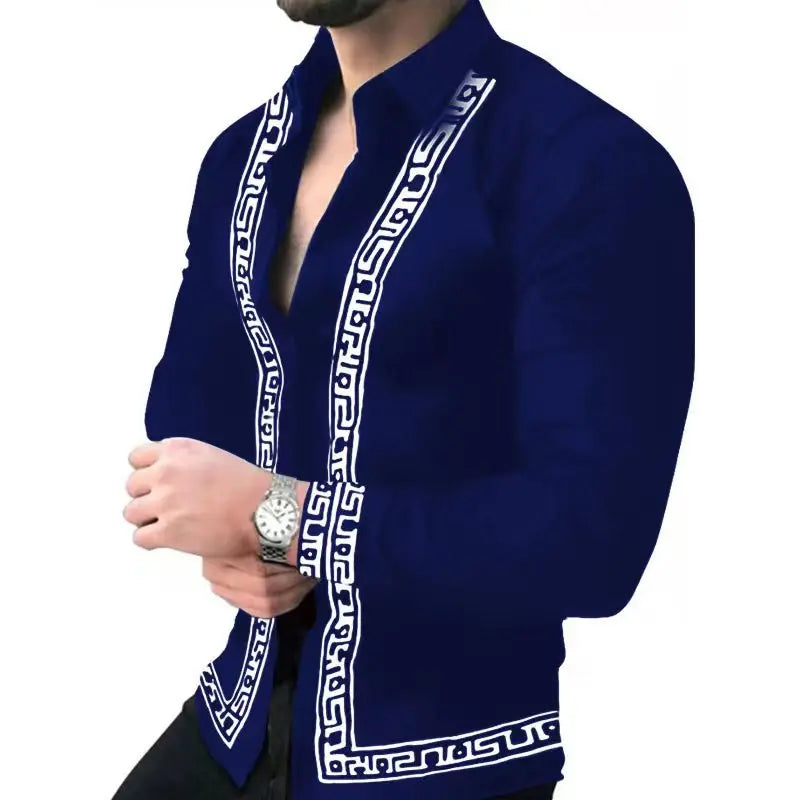 Long sleeve casual printed shirt