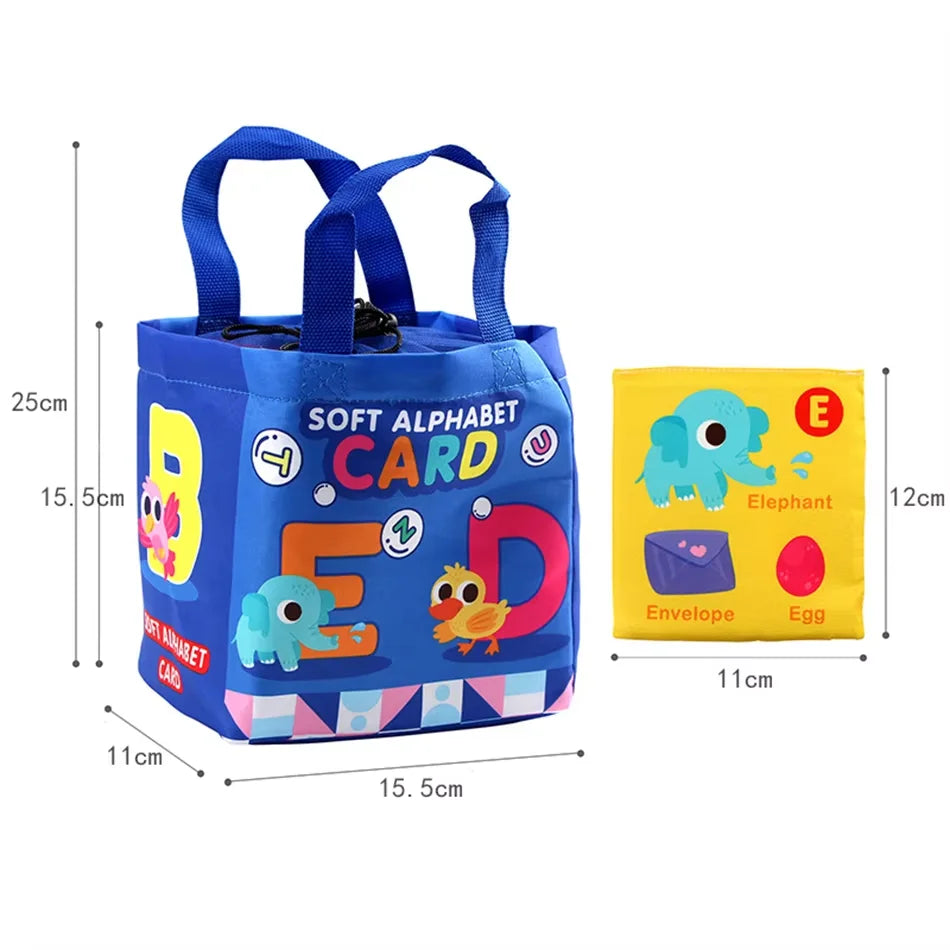 26pcs/set Baby Cloth Book Soft Flash Cards