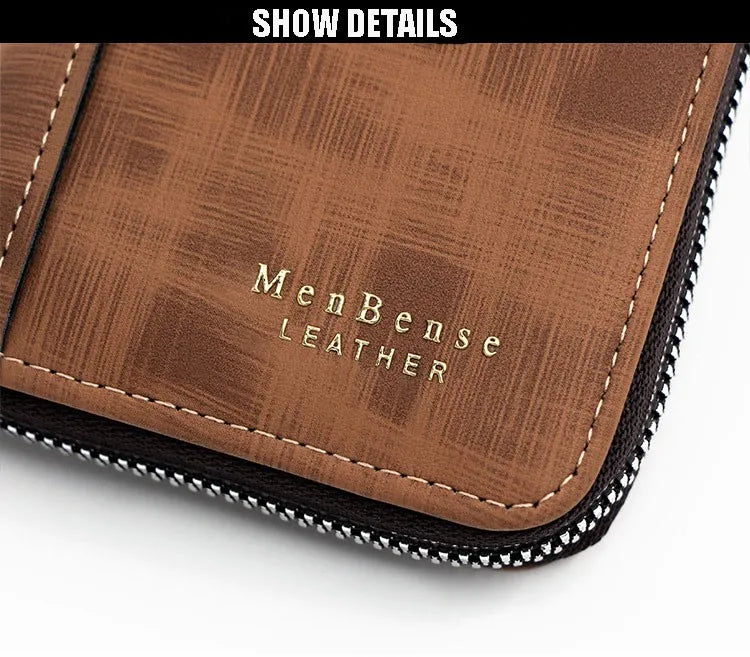 Men's Wallet Made Of Leather Wax Oil Skin Purse For Men Coin Purse