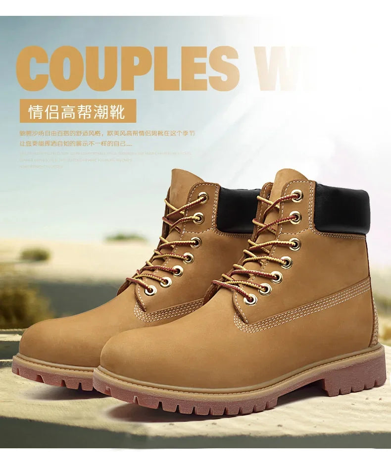 Genuine Leather Men's Winter Spring Ankle Treking Military