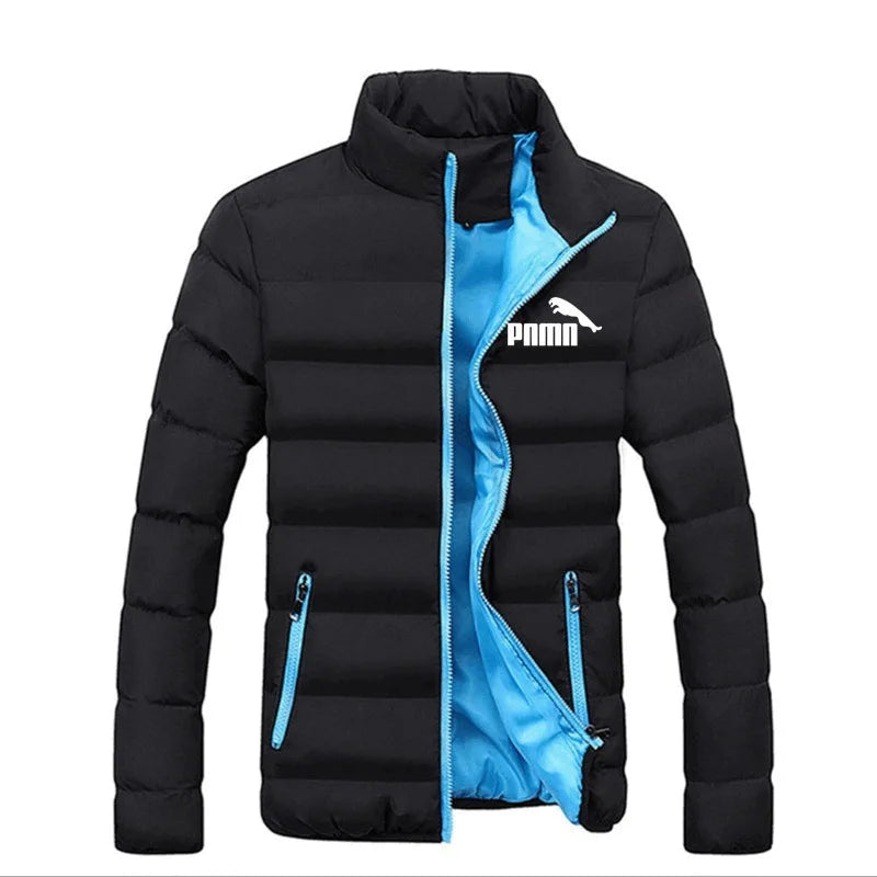 Men's Cotton Jacket Autumn and Winter Youth Cotton Coat Stand Collar Korean Style Handsome Jacket Trendy Top Casual Cotton Jacket
