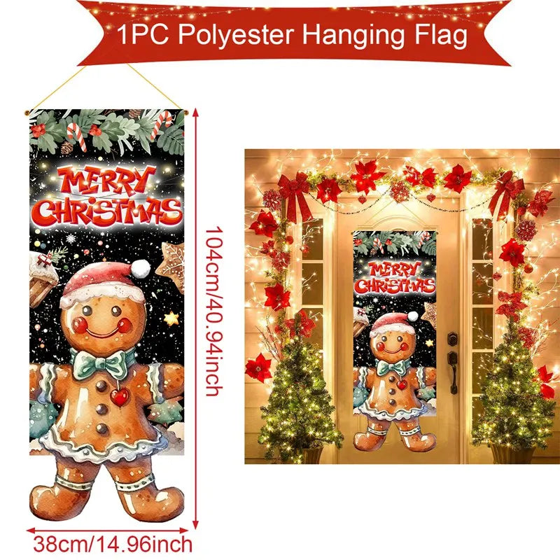 Christmas Hanging Flag Merry Christmas Decoration