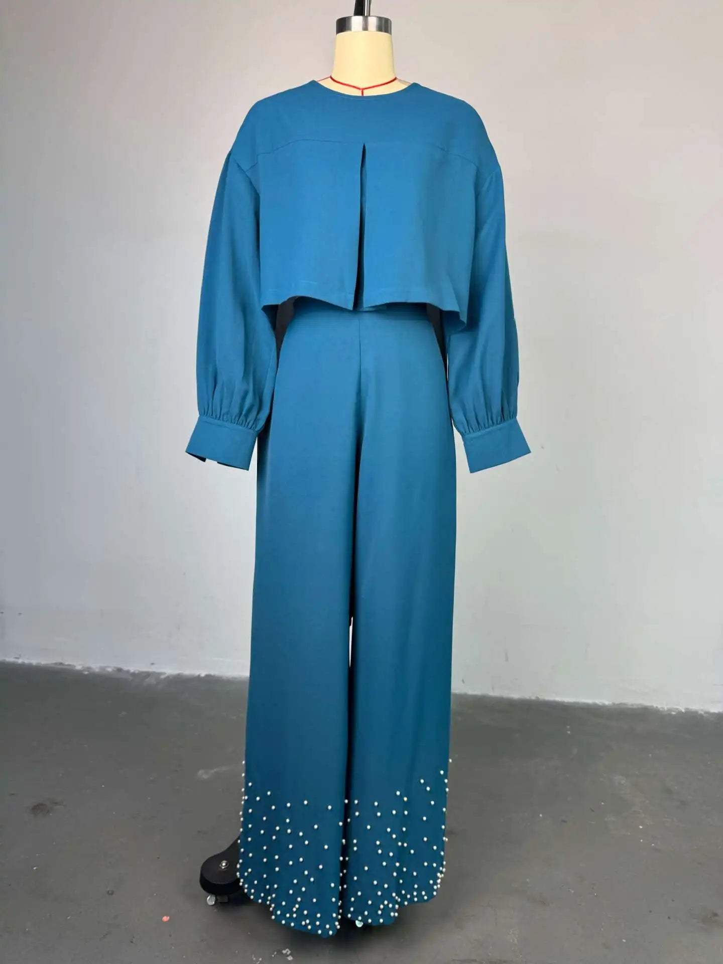 2 Piece Women Matching Sets Solid Color Two Pieces Sets Top And Pants Suits Outfits Clothing
