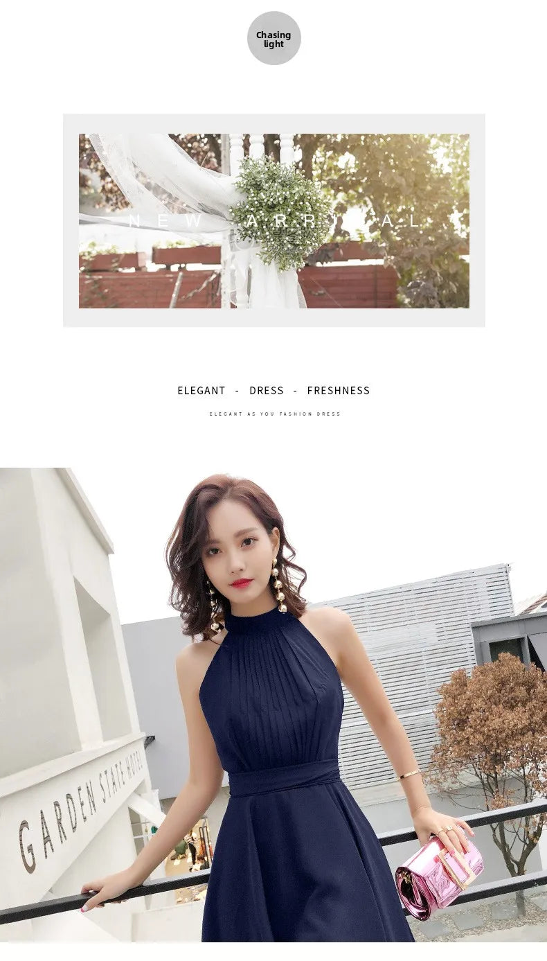 Ele ort Neline Evening Dr Women's New 2026 Faionable Fairy T Sle High End Polyester ort Dr for Par