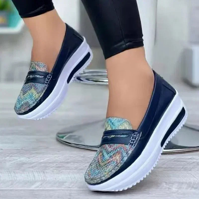 Wedge Platform Sneakers Comfort Non Slip Female Loafers