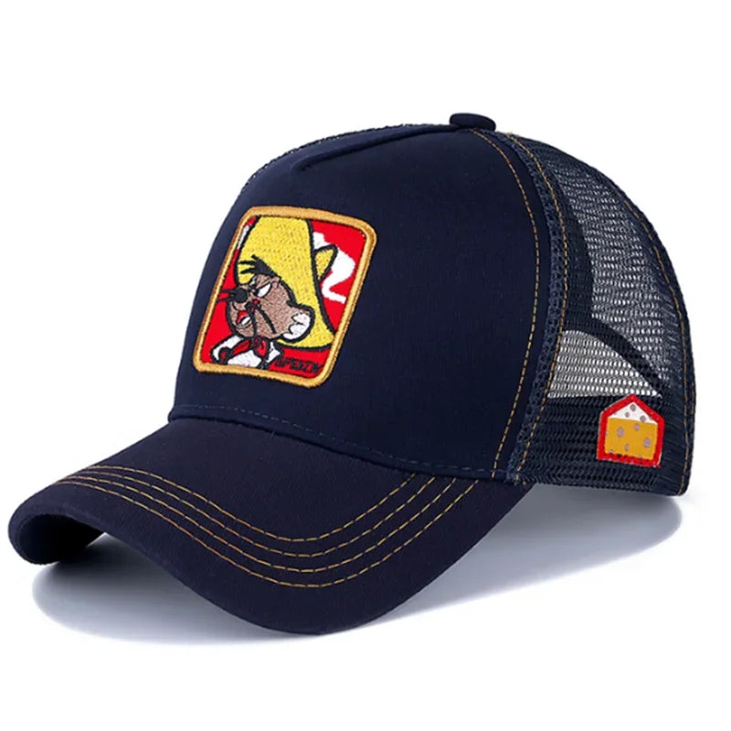 High Quality Brand Anime Cartoon Snapback Cotton Baseball Cap Men Women Hip Hop Dad Mesh Hat Trucker Hat Dropshipping