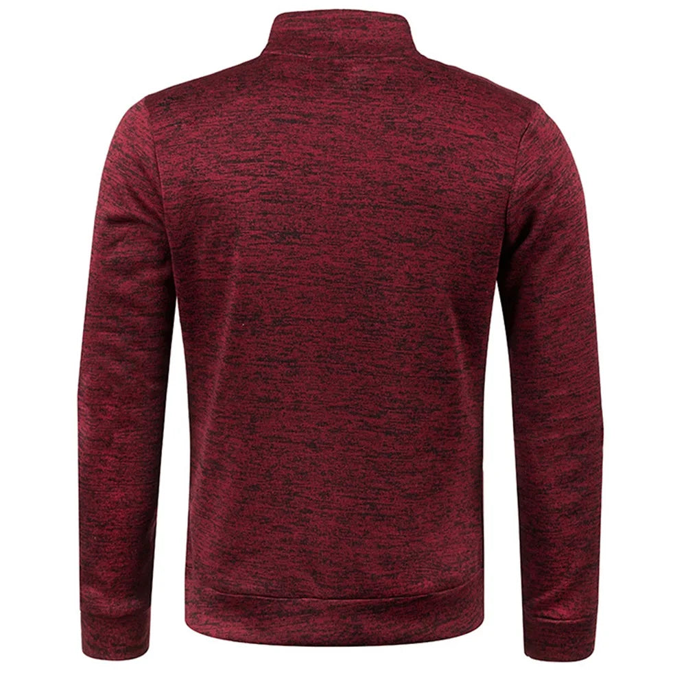 Men Sweatshirts Spring Thicker Pullover Half Zipper Pullover