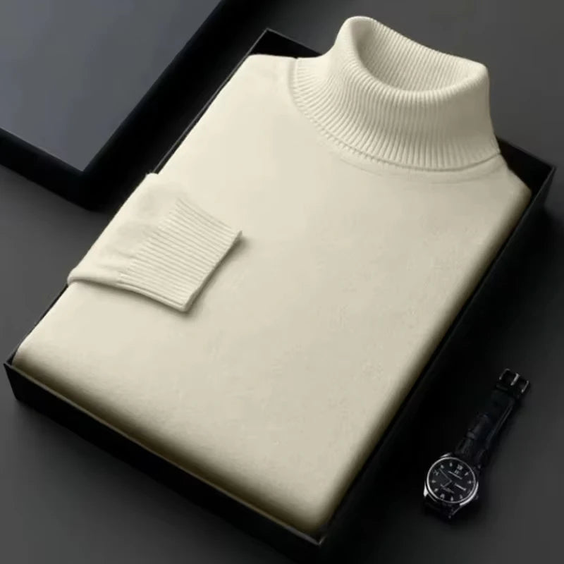 Long Sleeve Pullover Solid Color Trend Men Clothing