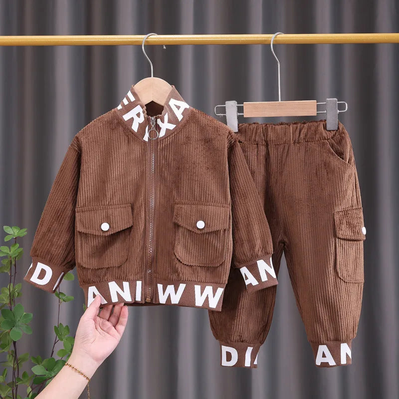 Children Fashion Jacket Pants 2Pcs/Sets Toddler