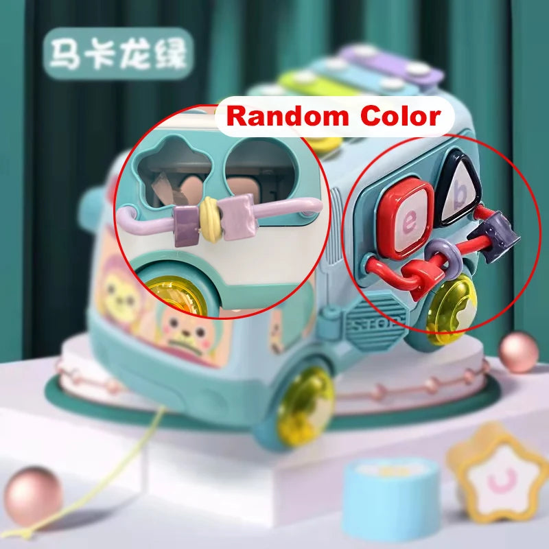 Montessori Educational Toys Baby Musical Bus