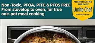 Stainless Steel Cookware Set, 5 Ply 14 Piece Stainless Steel Pot and Pan Set-Induction, Heavy Chef Quality, Oven Safe | Professi