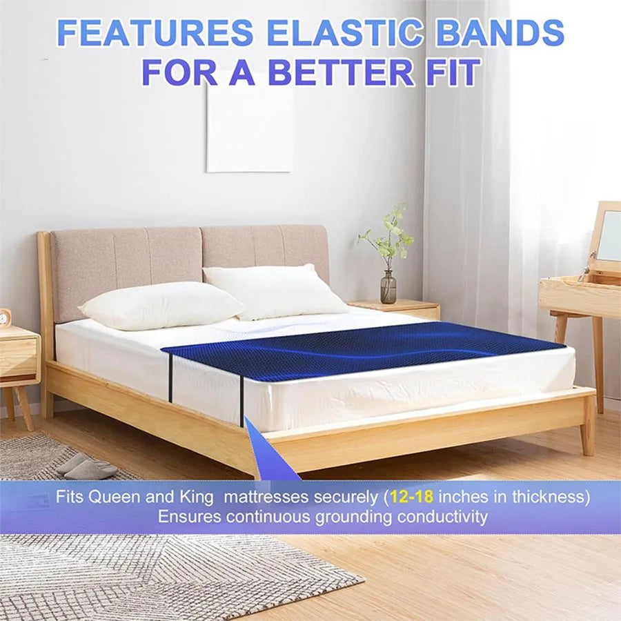 Bed grounding pad, grounding bed sheet, mattress and other multi-purpose pads, mattress with grounding wire