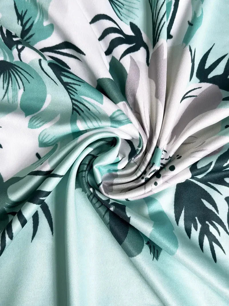 Casual V-neck Sleeveless Floral Print Long Dress For Women Half Sleeve Short Cardigan Suit Loose Midi Dresses Elegant Sets