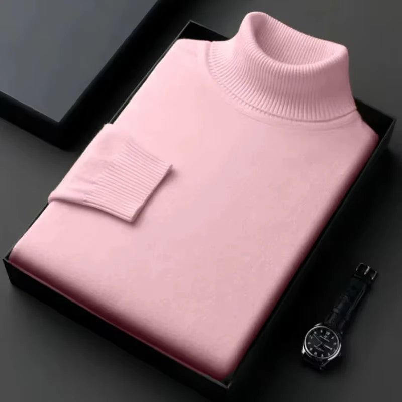 Long Sleeve Pullover Solid Color Trend Men Clothing