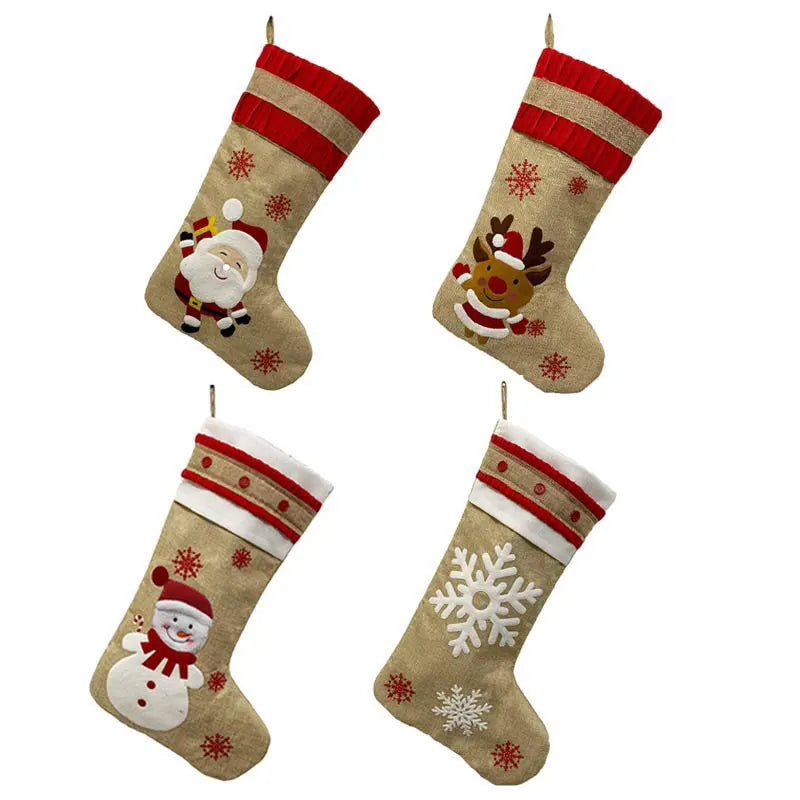 Christmas Stocking Gift Candy Bag Large 2025 New Year Oversize Sock