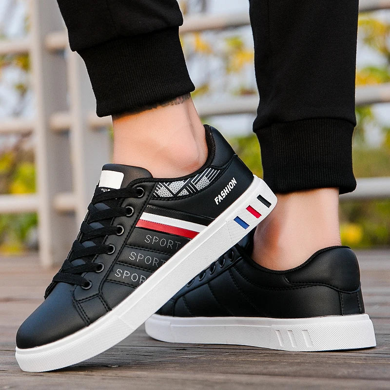 2024 Mens Casual Sneakers New Fashion Lace-up White