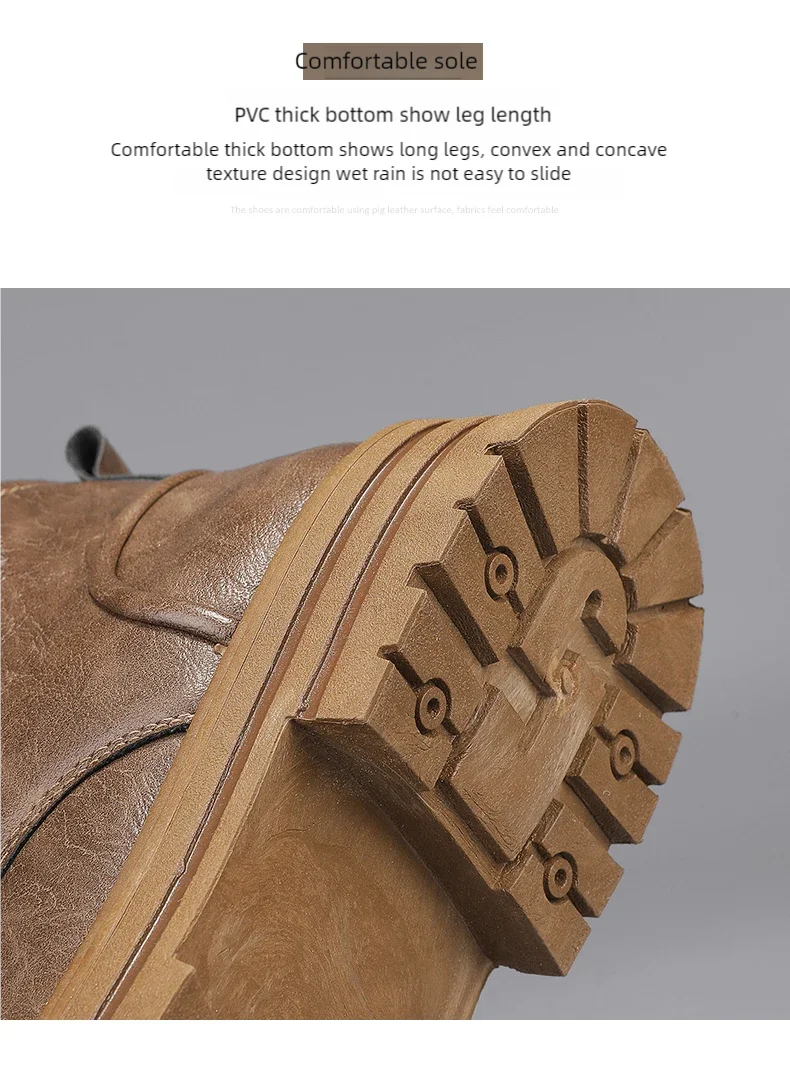 Men's boots soft sole four seasons anti slip comfortable high top boots men's thick soled comfortable youth versatile work boots