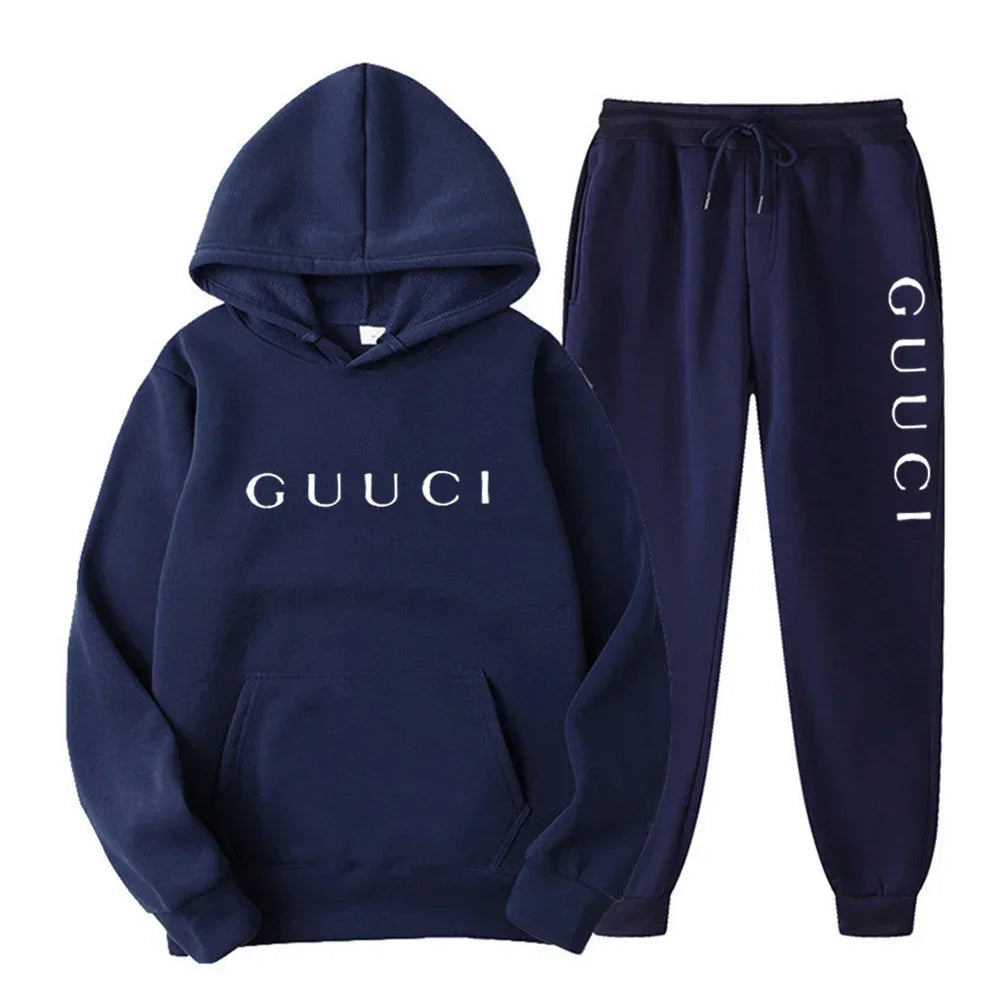 men's and women's hoodie + jogging pants two-piece set