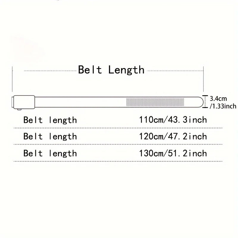 Men's Woven Belt Nylon Material Breathable Automatic Buckle Belt
