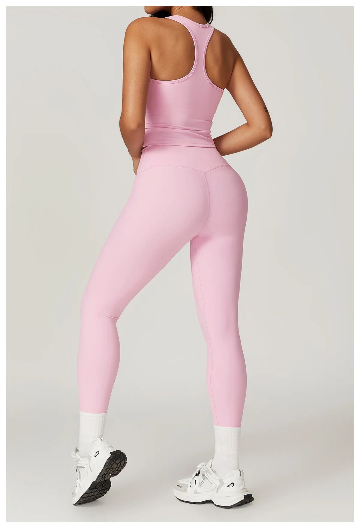 Two Pieces Fitness Yoga Set Women Gym Push Up Running Sportswear Female High Waist Tracksuits Workout Clothers Athletic Wear