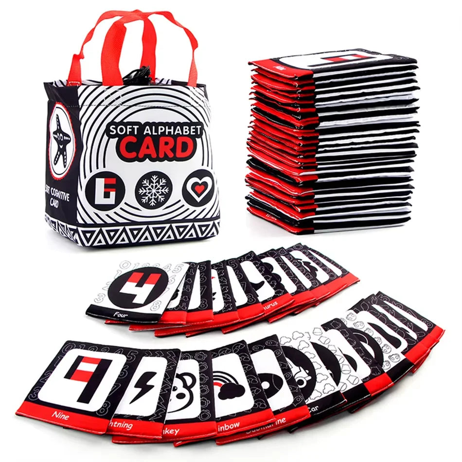 26pcs/set Baby Cloth Book Soft Flash Cards