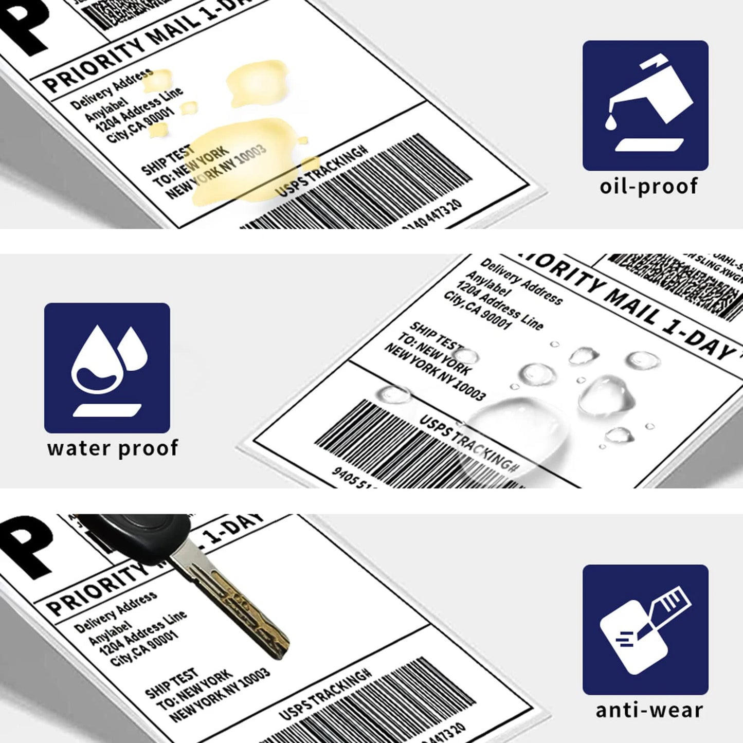 4"x6" inch Thermal Label Paper 100x150mm 100/500PCS For Thermal Shipping Labels DHL UPS Express Barcode
