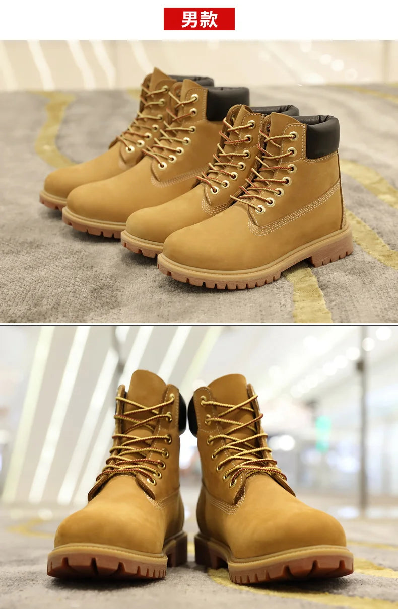 Genuine Leather Men's Winter Spring Ankle Treking Military