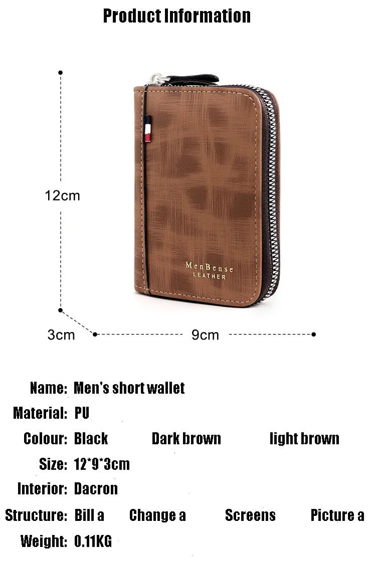 Men's Wallet Made Of Leather Wax Oil Skin Purse For Men Coin Purse