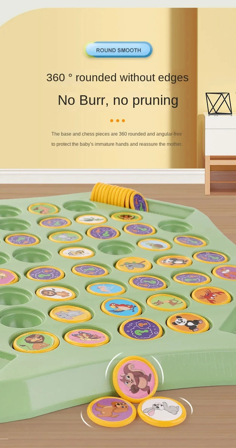 Animal Flip Chess Fun Memory Game Board Games Parent-Child Interactive Family Party Board Games Children Adult Social Table Game