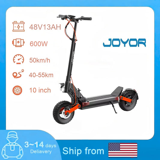 JOYOR S5-Z 10" Off-Road Electric Folding Scooter 600W Motor 48V 13Ah Battery