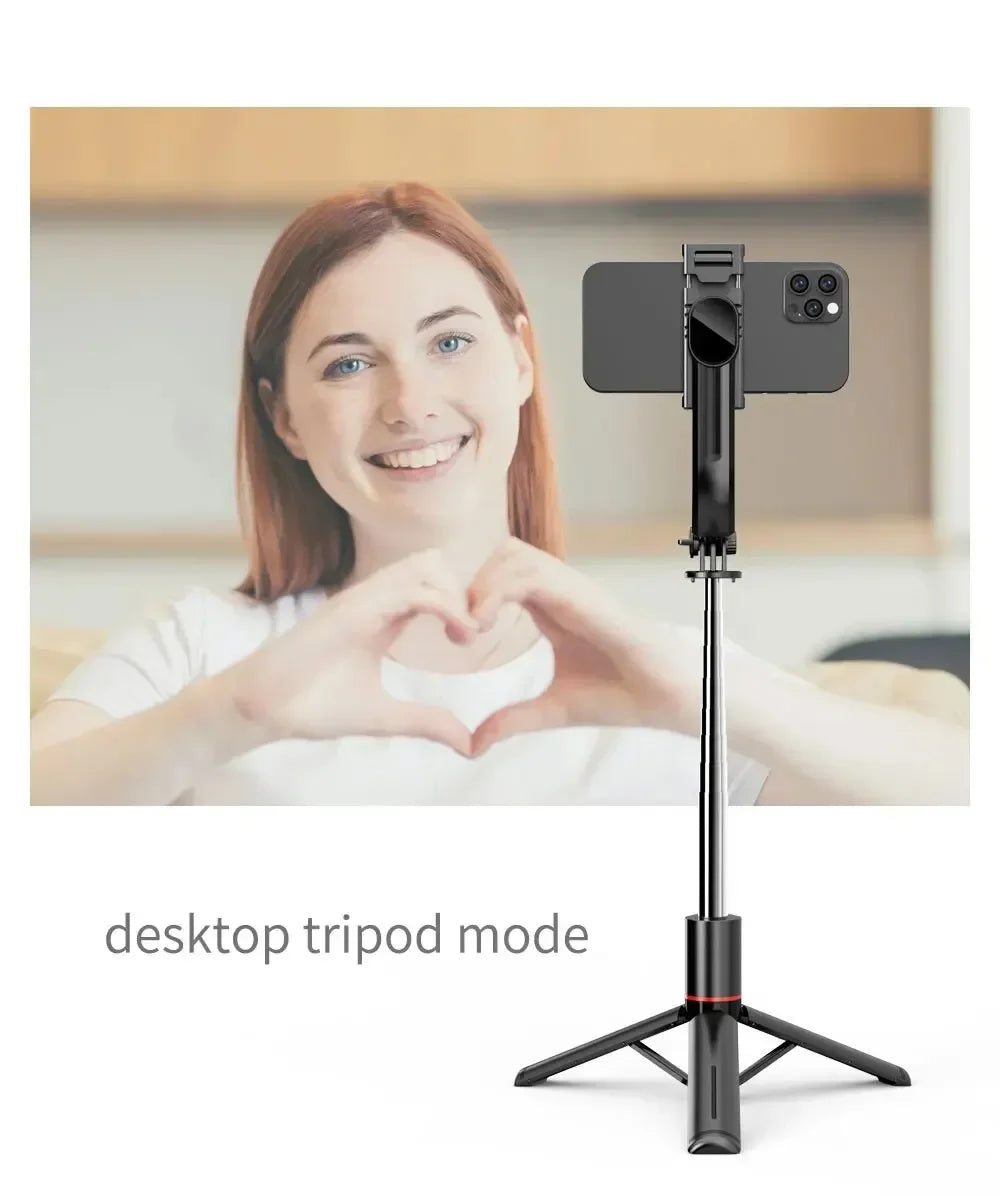 Wireless Selfie Stick for Smartphone, 44 Inch Tripod with Bluetooth Remote,