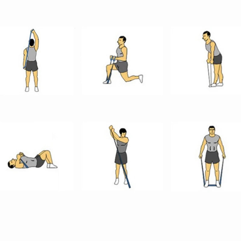 Yoga Pull Strap Belt Polyester Latex Elastic Latin Dance Stretching Band Loop Yoga Pilates GYM Fitness Exercise Resistance Bands