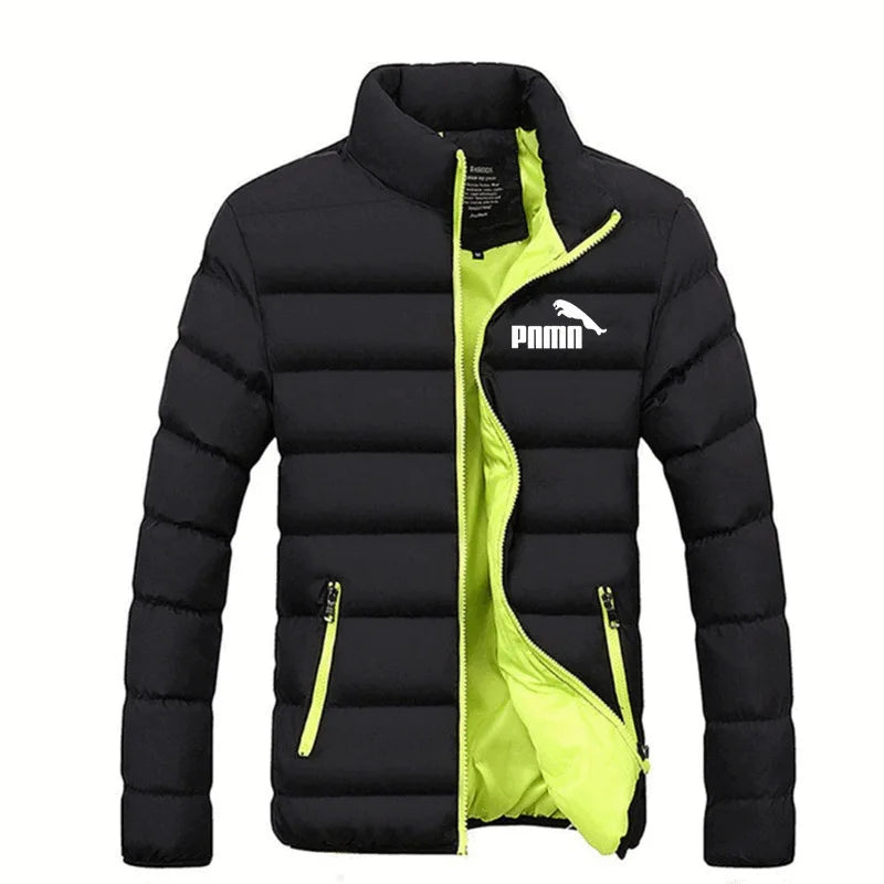 Men's Cotton Jacket Autumn and Winter Youth Cotton Coat Stand Collar Korean Style Handsome Jacket Trendy Top Casual Cotton Jacket