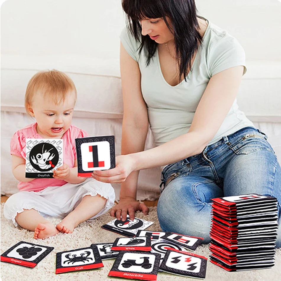 26pcs/set Baby Cloth Book Soft Flash Cards